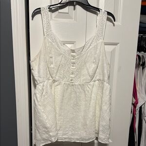 Torrid White Sleeveless Top